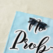 Geen Prob-Llama Tropical Floral Grey Llama Schatti Strandlaken (In situ)