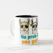 Geen Prob-Llama Tweekleurige Koffiemok (Voorkant links)