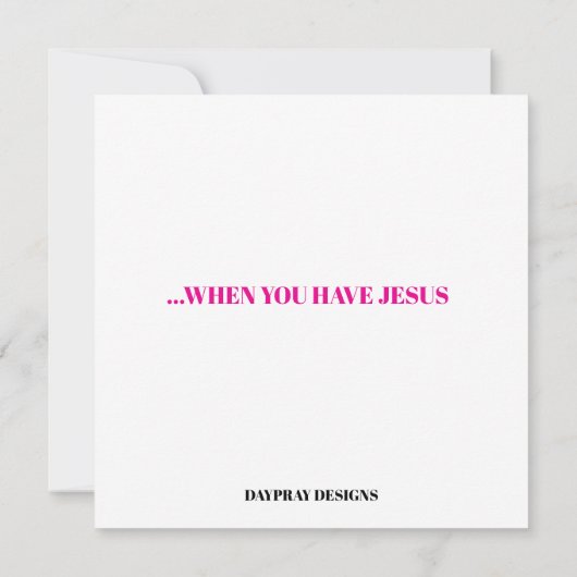 GEEN PROBLEEM ALS JE JEZUS KAART HEBT (Achterkant)