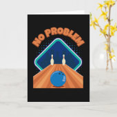 Geen probleem Bowling Bowler Kaart (Gele Bloem)