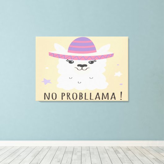 Geen probleem canvas afdruk (Insitu (Houten vloer))