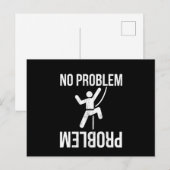 Geen probleem Funny Novelty Rock klimt GIF Briefkaart (Voorkant / Achterkant)