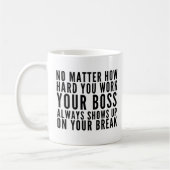 Geen probleem hoe hard je werkt koffiemok (Links)