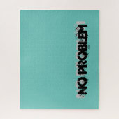 Geen probleem Jouw tekst Blauw Hard Moeilijk Kwaad Legpuzzel (Verticaal)