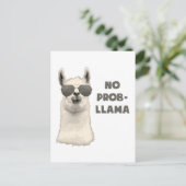 Geen probleem Llama Briefkaart (Staand voorkant)