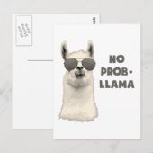 Geen probleem Llama Briefkaart (Voorkant / Achterkant)