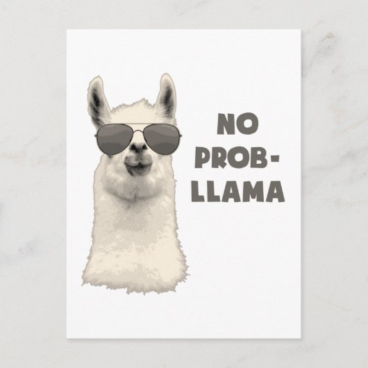 Geen probleem Llama Briefkaart (Voorkant)