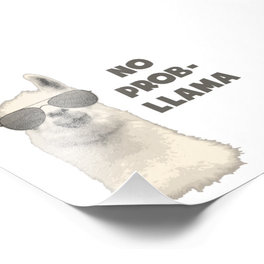 Geen probleem Llama Foto Afdruk (Hoek)