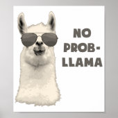 Geen probleem Llama Poster (Voorkant)