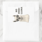 Geen probleem Llama Rechthoekige Sticker (Tas)