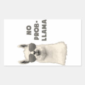 Geen probleem Llama Rechthoekige Sticker (Voorkant)