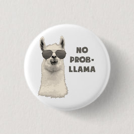 Geen probleem Llama Ronde Button 3,2 Cm