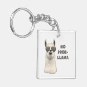 Geen probleem Llama Sleutelhanger (Voorkant Links)