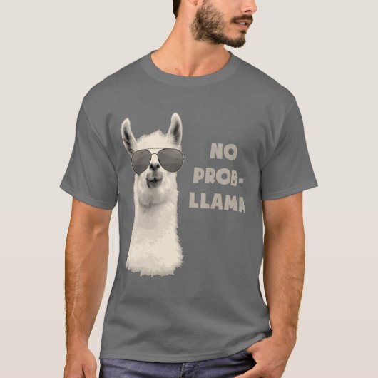 Geen probleem Llama T-shirt (Voorkant)