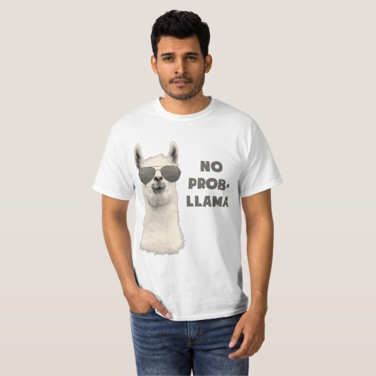 Geen probleem Llama T-shirt (Voorkant volledig)