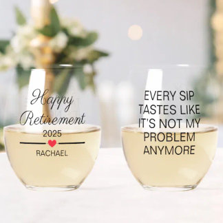 Geen Probleem Meer Pensioen Grappig Pensioen Wijnglas Zonder Voet