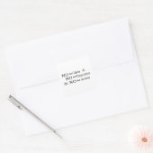 Geen probleem met het ontwerp van de formule voor vierkante sticker (Envelop)