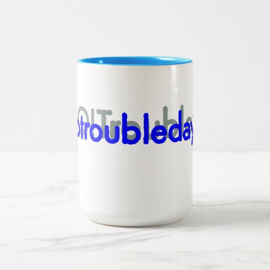 Geen probleem vandaag! tweekleurige koffiemok (Center)