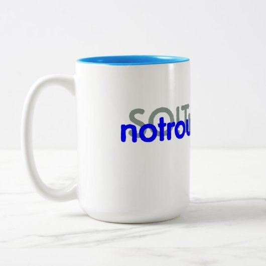 Geen probleem vandaag! tweekleurige koffiemok (Links)