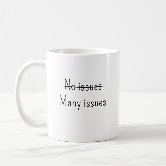 Geen problemen Veel problemen Koffiemok (Links)