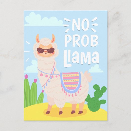 Geen ProbLlama Briefkaart (Voorkant)