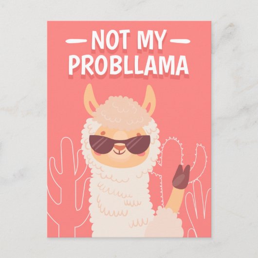 Geen ProbLlama-Briefkaart Briefkaart (Voorkant)