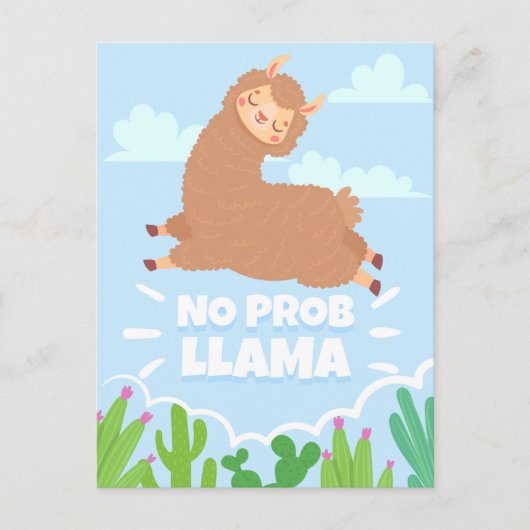 Geen ProbLlama-Briefkaart Briefkaart (Voorkant)