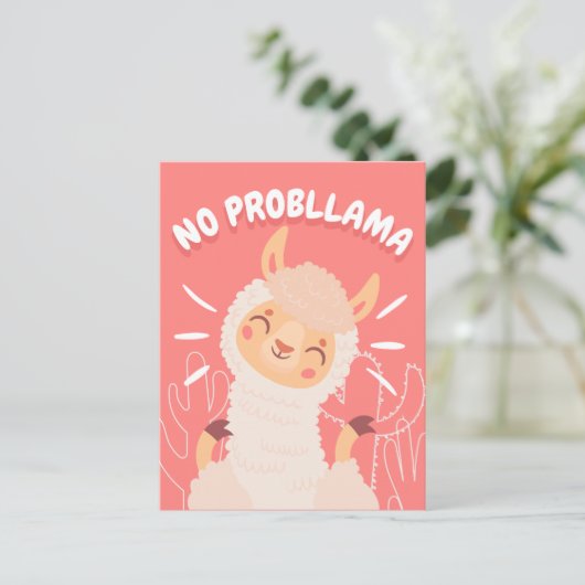 Geen ProbLlama-Briefkaart Briefkaart (Staand voorkant)