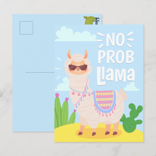 Geen ProbLlama-Briefkaart Briefkaart (Voorkant / Achterkant)