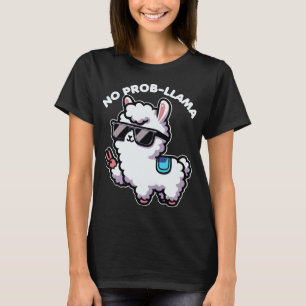 Geen Probllama Grappige Llama Lover Pun T-shirt