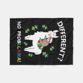 Geen Probllama Llama Sloth Puzzle Cool Autism Awar Fleece Deken (Voorkant (Horizontaal))