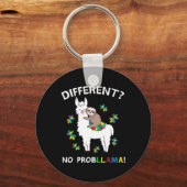 Geen Probllama Llama Sloth Puzzle Cool Autism Awar Sleutelhanger (Voorkant)