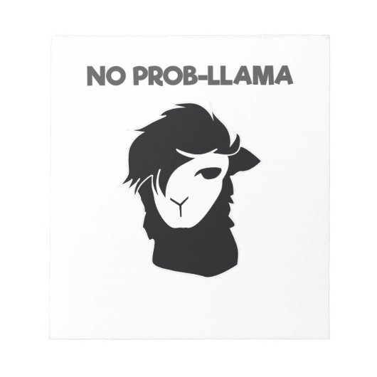 Geen Probllama Llamas Notitieblok (Voorkant)