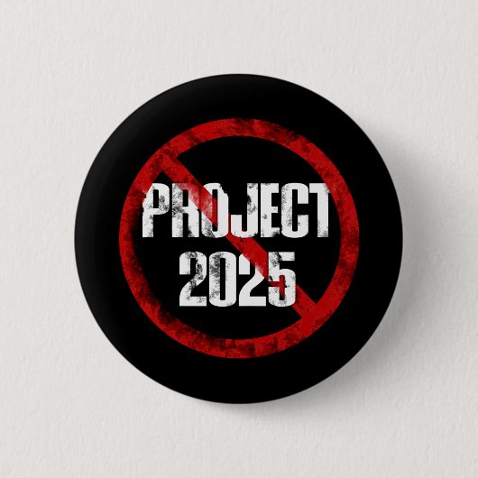 Geen project 2025 1 ronde button 5,7 cm (Voorkant)