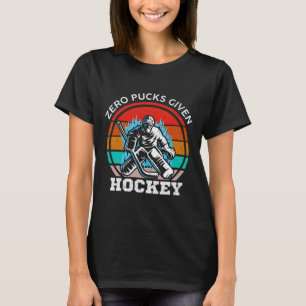 Geen puck gegeven Retro vintage ijshockeycadeaus v T-shirt