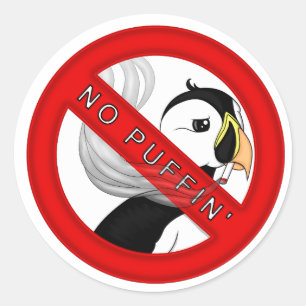 Geen Puffin Ronde Sticker