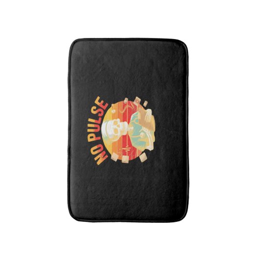 Geen Pulse Skeleton Nurse Grappig Medisch Hallowee Badmat (Voorkant Verticaal)