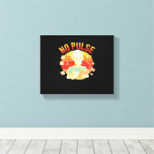 Geen Pulse Skeleton Nurse Grappig Medisch Hallowee Canvas Afdruk (Insitu (Houten vloer))