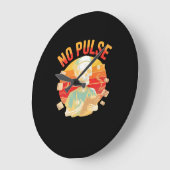 Geen Pulse Skeleton Nurse Grappig Medisch Hallowee Grote Klok (Hoek)