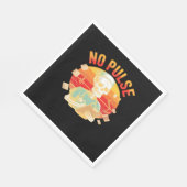 Geen Pulse Skeleton Nurse Grappig Medisch Hallowee Servet (Hoek)