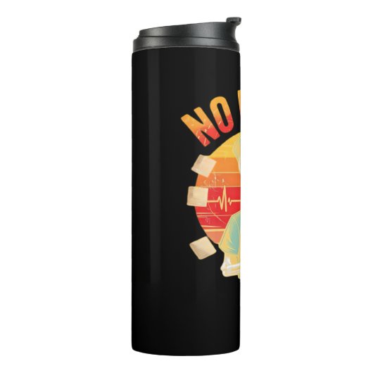 Geen Pulse Skeleton Nurse Grappig Medisch Hallowee Thermosbeker (Gedraaid links)