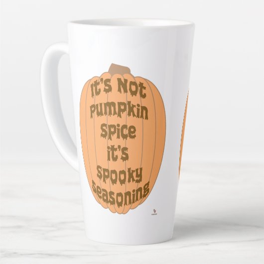 Geen Pumpkin Spice Funny Spooky Slogan Latte Mok (Linkerhoek)