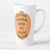 Geen Pumpkin Spice Funny Spooky Slogan Latte Mok (Rechts)
