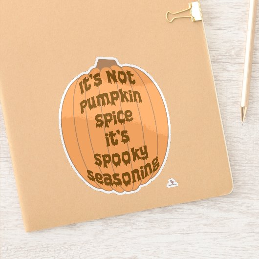 Geen Pumpkin Spice Funny Spooky Slogan Sticker (Notitieboek)