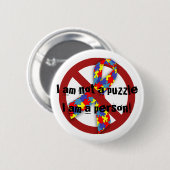 Geen puzzel! knoop ronde button 5,7 cm (Voorkant /achterkant)