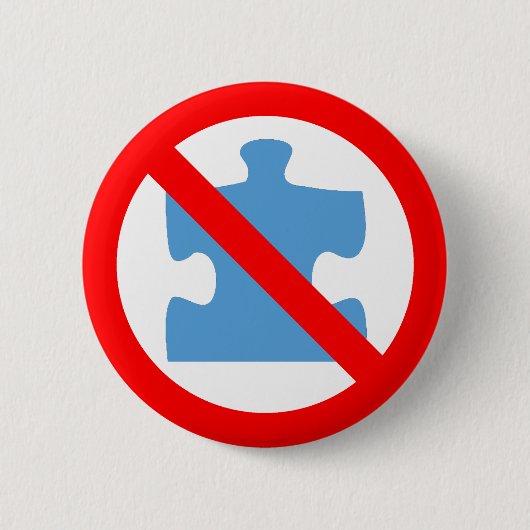 Geen puzzelknoppen ronde button 5,7 cm (Voorkant)