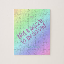 'Geen puzzle' autisme Acceptatie, pasteelregenboog Legpuzzel