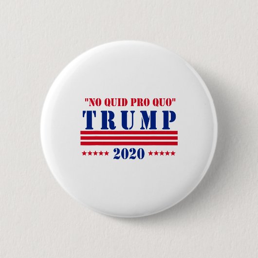 Geen Quid Pro Quo Trump Ronde Button 5,7 Cm (Voorkant)