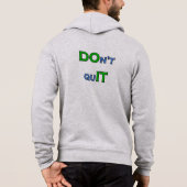 Geen quIT-Mannen volledig-Zip Hoodie (Achterkant)