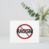 Geen racisme briefkaart (Staand voorkant)